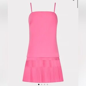 Nola Poplin Pleated Combo Mini Dress